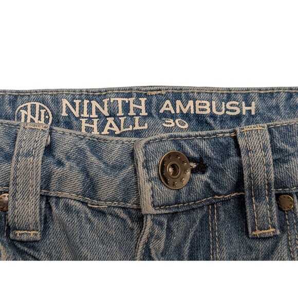 Ninth Hall Ambush Jeans Mens 30 Embroidered Dragon Denim Y2K Relaxed Streetwear - Picture 10 of 10